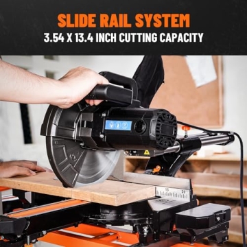 DOVAMAN 10 inch Sliding Compound Miter Saw - Precision Cutting