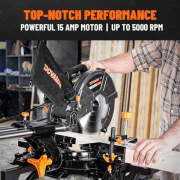 DOVAMAN 10 inch Sliding Compound Miter Saw - Precision Cutting