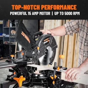 DOVAMAN 10 inch Sliding Compound Miter Saw - Precision Cutting