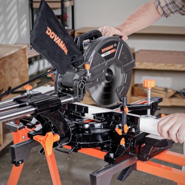 DOVAMAN 10 inch Sliding Compound Miter Saw - Precision Cutting