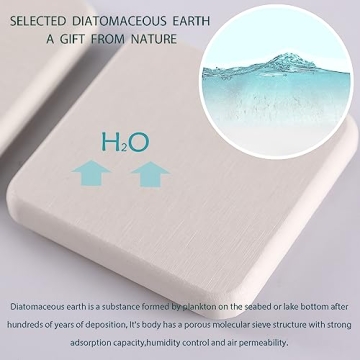 NiuYichee Absorbent Diatomite Coasters for Modern Homes