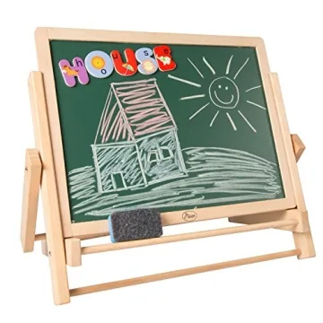 Wood Double-Sided Easel - 80 pc Educational Set for Kids