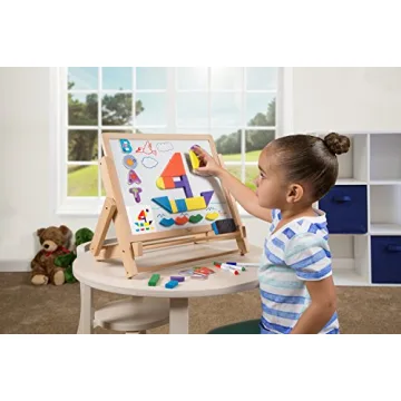 Wood Double-Sided Easel - 80 pc Educational Set for Kids
