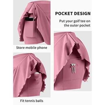 ATTRACO Athletic Dress with Built-in Shorts & Pockets Sports Activewear