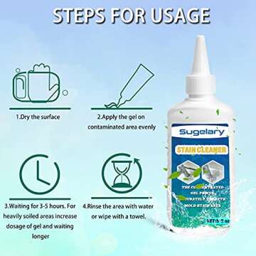 Sugelary Home Remover Gel, Household Washing Machine Cleaner for Washing Machine, Refrigerator Strips, Grout Cleaner Best for Home Sink, Kitchen, Showers (2Pack)