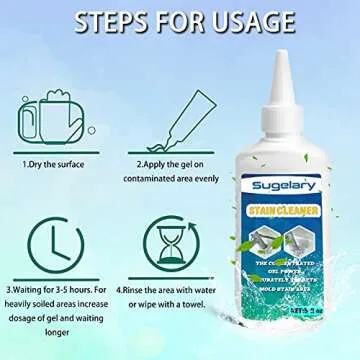 Sugelary Home Remover Gel, Household Washing Machine Cleaner for Washing Machine, Refrigerator Strips, Grout Cleaner Best for Home Sink, Kitchen, Showers (2Pack)