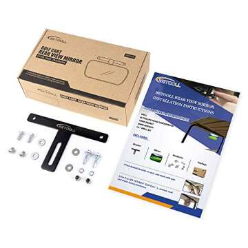 BETOOLL Golf Cart Wide Panoramic Rear View Mirror for Ultimate Visibility and Safety