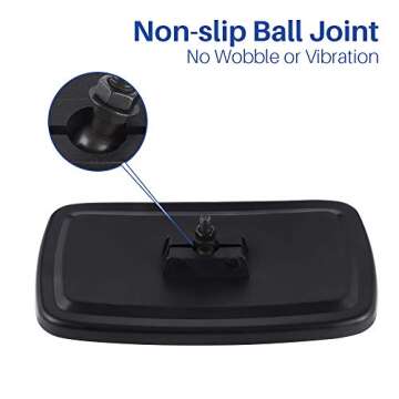 BETOOLL Golf Cart Wide Rear View Mirror for Safety