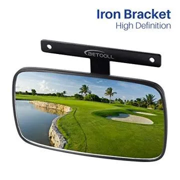 BETOOLL Golf Cart Wide Rear View Mirror for Safety