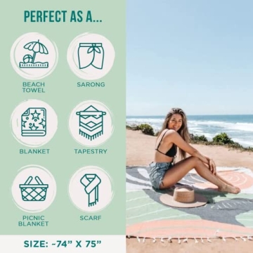 Sand Cloud Extra Large Beach Towel - Quick Dry & Eco-Friendly