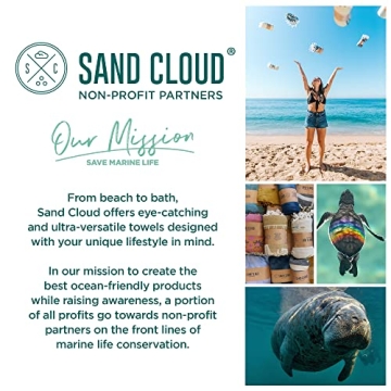 Sand Cloud Extra Large Beach Towel - Quick Dry & Eco-Friendly