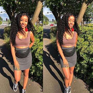 Tinashe Deep Wave 4x4 Lace Front Wigs Human Hair Deep Curly Lace Closure Wigs Human Hair Pre Plucked Natural Hair Line Glueless Human Hair Wigs For Black Women(24 inch, 4x4 150% density)