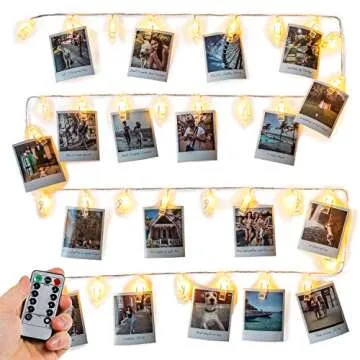 Mind-Glowing Photo Clip String Lights 40 LED & Remote, 16.4ft - Birthday Gift for Teen Girl, Hanging Room Decor for Teen Girls - Twinkle Fairy Lights for Bedroom, Teenage Girls Decorations Ideas