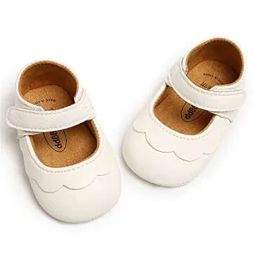 LAFEGEN Baby Girls Mary Jane Flats with Bowknot
