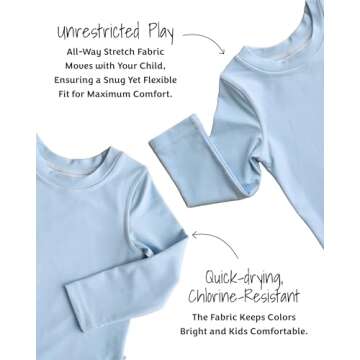 Caden Lane Boys' Rash Guard with UPF 50+, Quick-Dry