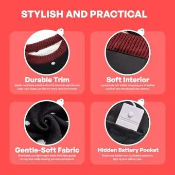 JOYIN Womens LED Light Up Christmas Sweater, Reindeer Christmas Ugly Sweater with Light Bulbs-Black