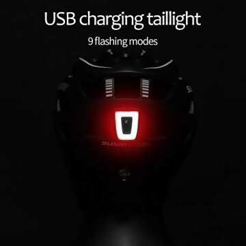 SUNRIMOON Bike Helmet with LED Light for Safety & Comfort