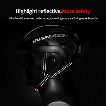 SUNRIMOON Bike Helmet with LED Light for Safety & Comfort
