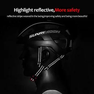 SUNRIMOON Bike Helmet with LED Light for Safety & Comfort