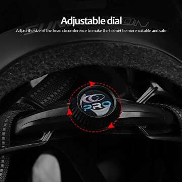 SUNRIMOON Bike Helmet with LED Light for Safety & Comfort