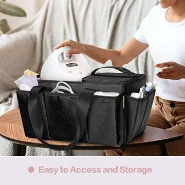 Fasrom Breast Pump Organizer with Cooler Bag for Moms