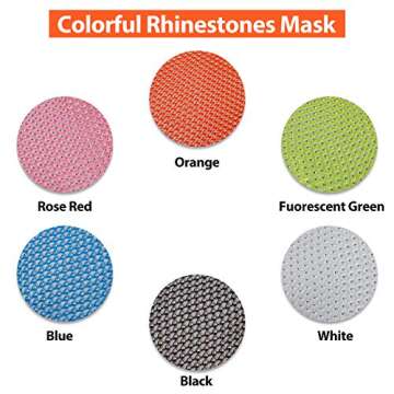 Nuanchu Rhinestone Mesh Masks - Colorful & Stylish