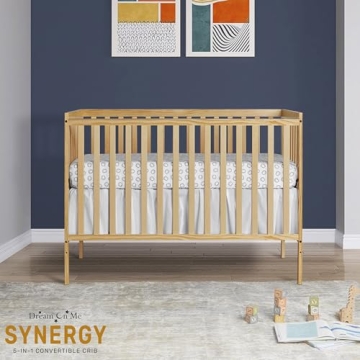 Dream On Me Synergy 5-In-1 Convertible Crib Natural