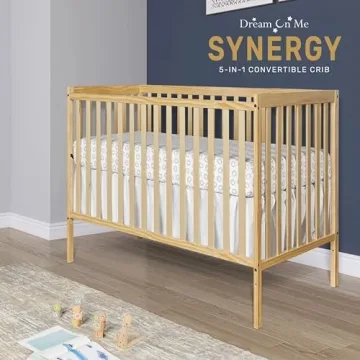 Dream On Me Synergy 5-In-1 Convertible Crib Natural