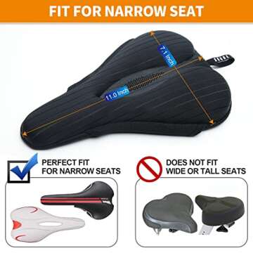 Comfortable Gel Padded Bike Seat Cover for All Cyclists