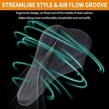 Comfortable Gel Padded Bike Seat Cover for All Cyclists