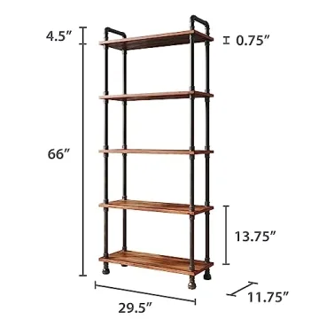 Barnyard Designs 5-Tier Etagere Bookcase for Stylish Storage