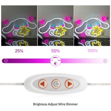 Cute Cinnamoroll Neon Sign - Adorable LED Wall Art for Kids