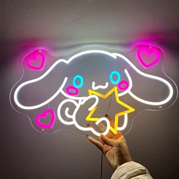 Cute Cinnamoroll Neon Sign - Adorable LED Wall Art for Kids