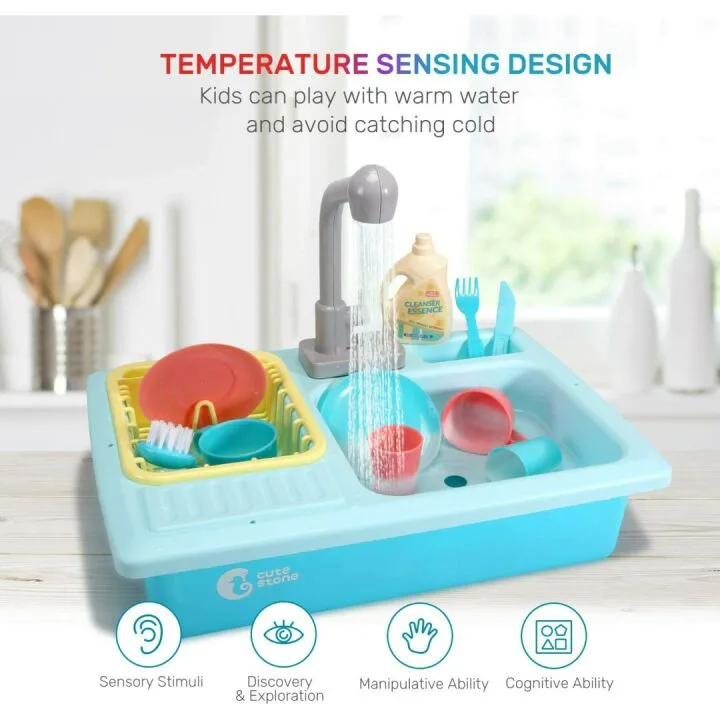 CUTE STONE Kitchen Sink Toys - Color Changing Fun!