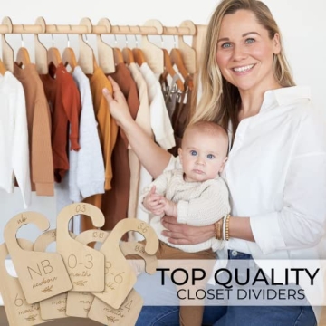 Wooden Baby Closet Dividers for Easy Baby Clothes Organization