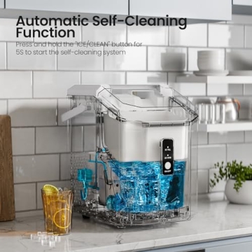 Nugget Ice Maker Countertop Self-Cleaning 35Lbs Daily