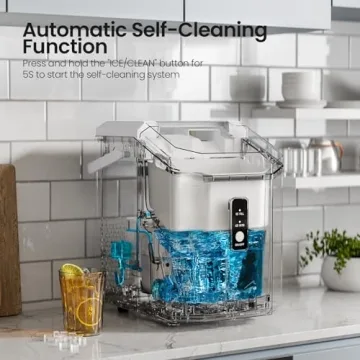 Nugget Ice Maker Countertop Self-Cleaning 35Lbs Daily