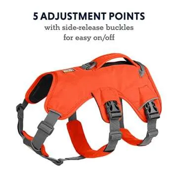 Ruffwear, Web Master, Multi-Use Support Dog Harness, Hiking and Trail Running, Service and Working, Everyday Wear, Blaze Orange, Large/X-Large