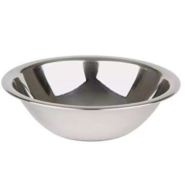 SET OF 6-6 1/2 Inch Wide Stainless Steel Flat Rim Flat Base Mixing Bowl