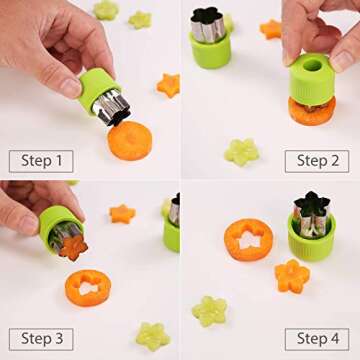 Kasmoire 36pcs Kids Vegetable Cutter Shapes Set