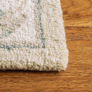 SAFAVIEH Micro-Loop Collection 6' x 9' BeigeIvory MLP505B Handmade Medallion Premium Wool Living Room Dining Bedroom Area Rug