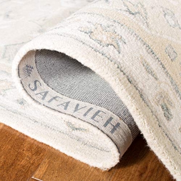 SAFAVIEH Micro-Loop Collection 6' x 9' BeigeIvory MLP505B Handmade Medallion Premium Wool Living Room Dining Bedroom Area Rug