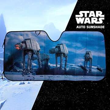 Plasticolor 003724R01 Star Wars Hoth Scene Accordion Style Front Windshield Sunshade, 58"x27"