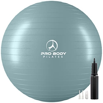 ProBody Pilates Yoga Ball - Fresh Colors Exercise Ball for Stability, Pregnancy, Workout, Physical T...