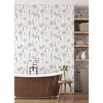 Stylish Navy Maisey Peel and Stick Wallpaper for Homes