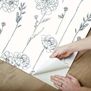 Stylish Navy Maisey Peel and Stick Wallpaper for Homes