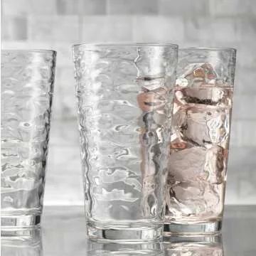Glaver's Drinking Glasses Set of 10 Highball Glass Cups, Premium Glass Quality Coolers 17 Oz. Glassware. Ideal for Water, Juice, Cocktails, and Iced Tea. Dishwasher Safe.…