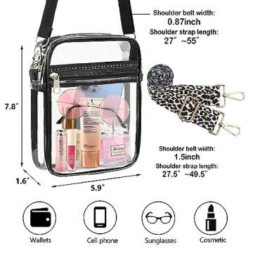 WEDDINGHELPER Clear Crossbody Bag for Concerts, Festivals & Sports Events