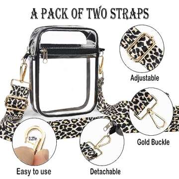 WEDDINGHELPER Clear Crossbody Bag for Festivals & Sports