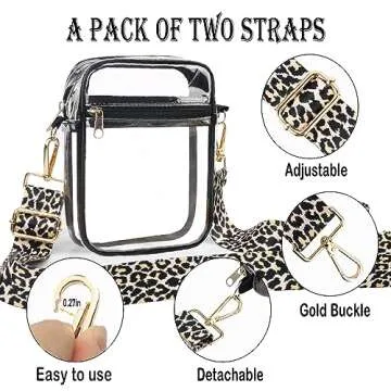 WEDDINGHELPER Clear Crossbody Bag for Festivals & Sports